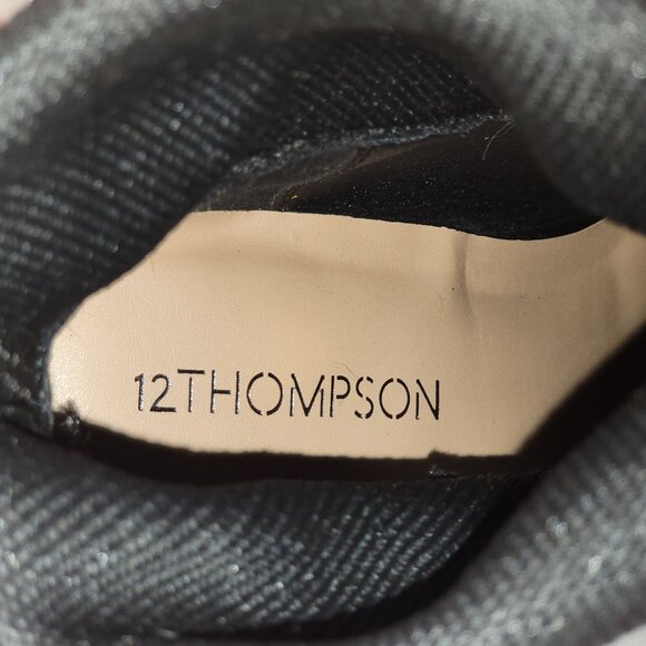 Black & Gold Rhinestone Sock Boots - Womens High Heel Stretch Ankle Boots 8.5 M - Picture 8 of 12